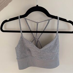ALO Yoga Alosoft Lavish Sports Bra in Athletic Heather Grey